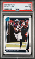 Graded 2021 Panini Donruss Nico Collins #280 Rookie RC Football Card PSA 10 Gem Mint