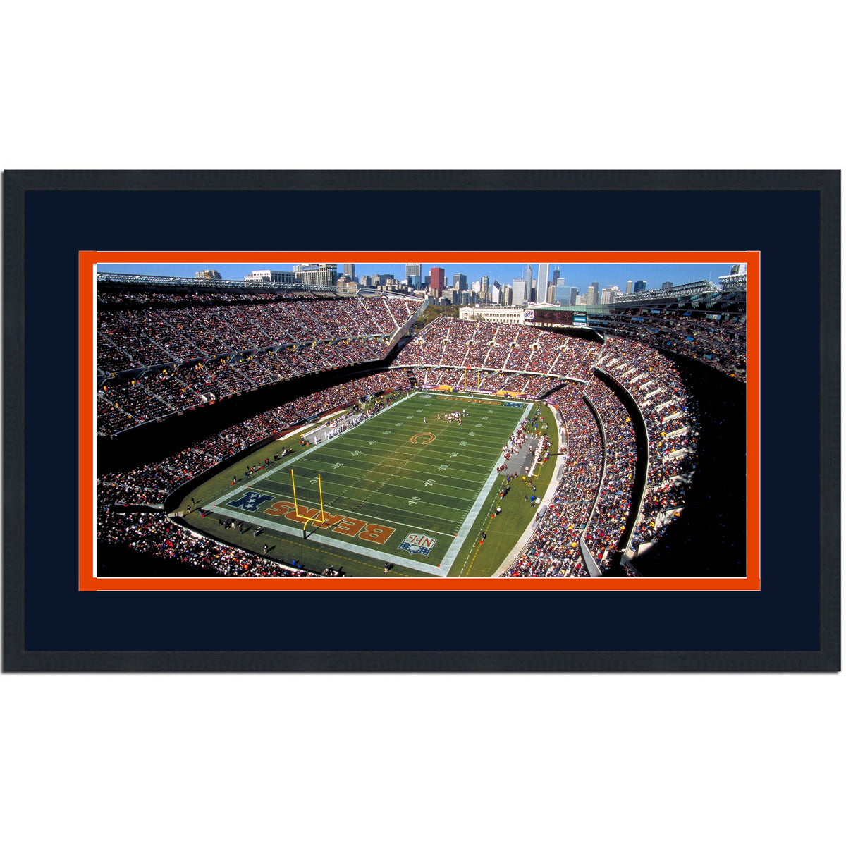 Framed Soldier Field Chicago Bears 16x24 Football Photo Professionally Matted