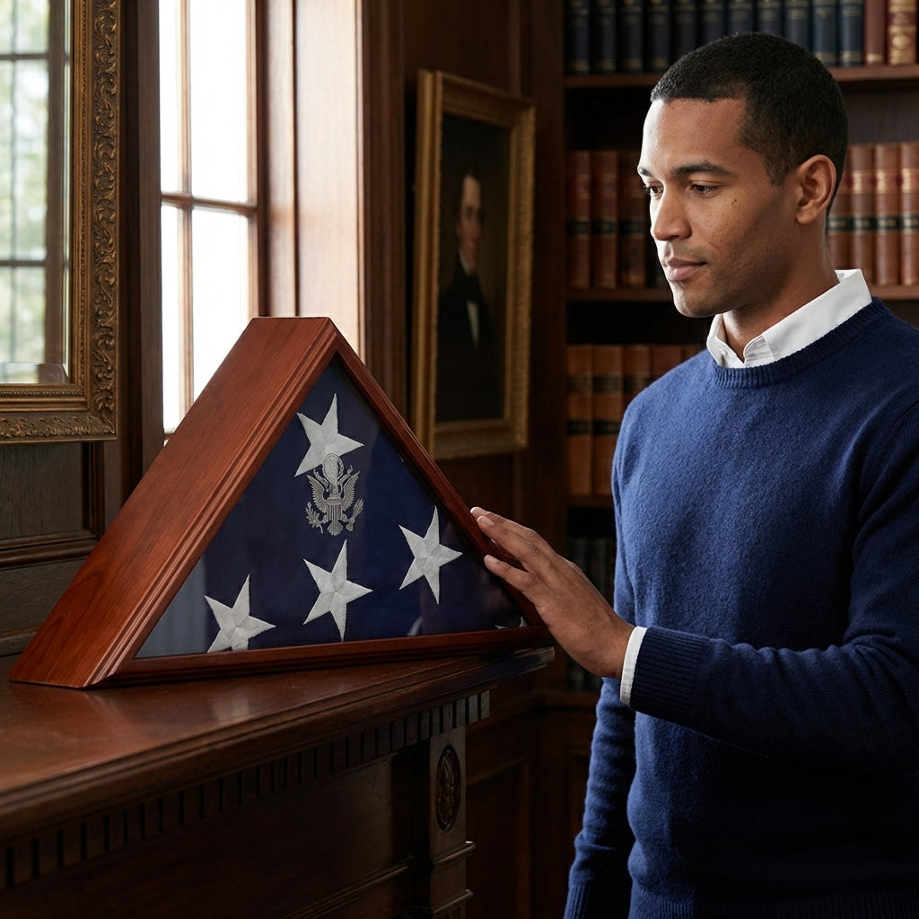 American Laser Engraved Flag Case - Size 3'x5'