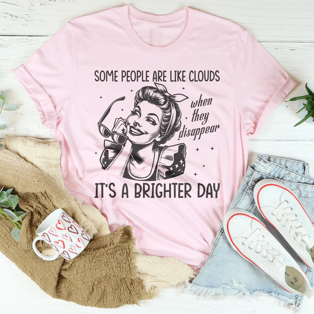 Retro Pop Art Sassy Graphic Top – \"Some People Are Like Clouds\" Shirt