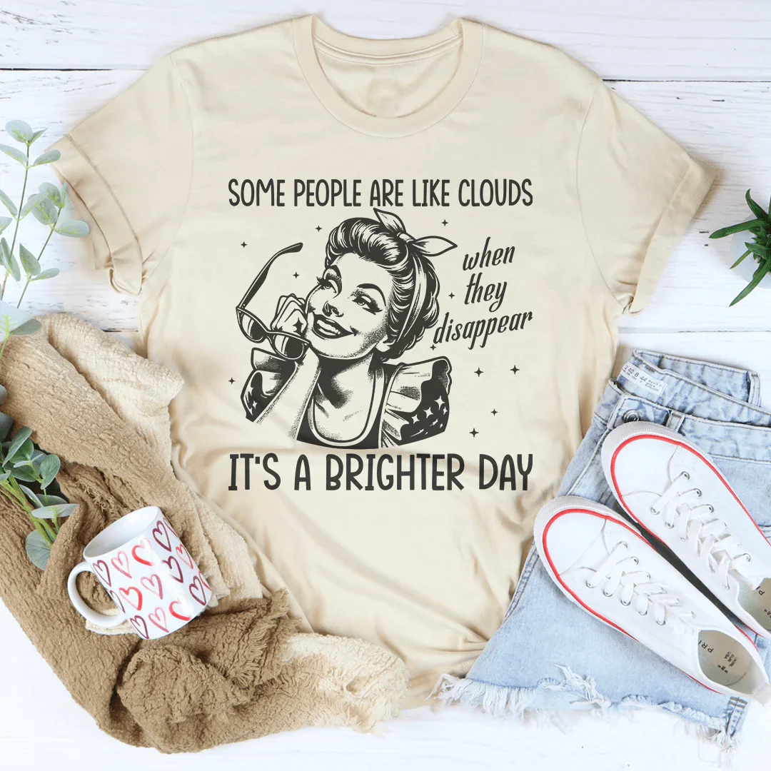 Retro Pop Art Sassy Graphic Top – \"Some People Are Like Clouds\" Shirt