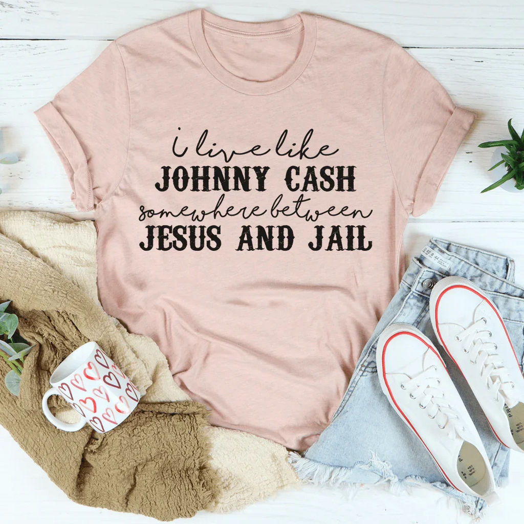Somewhere Between Jesus & Jail Tee