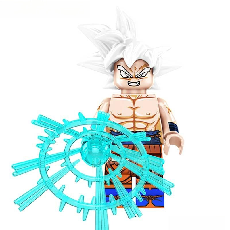 Goku White Hair Dragon Ball Z lego Minifigures Custom Anime Toys G-7