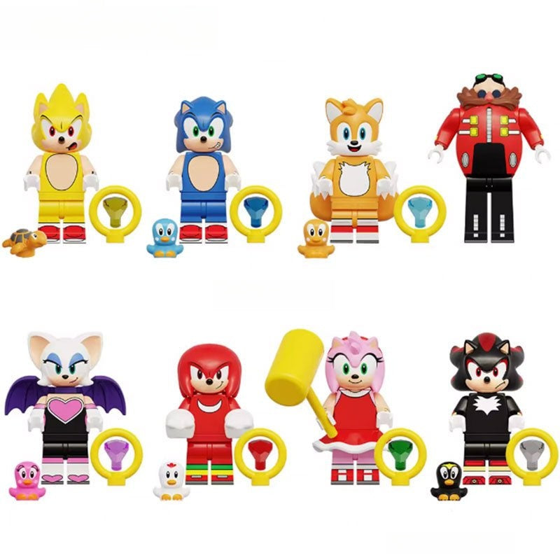 Sonic The Hedgehog Set of 8 Minifigure Toy