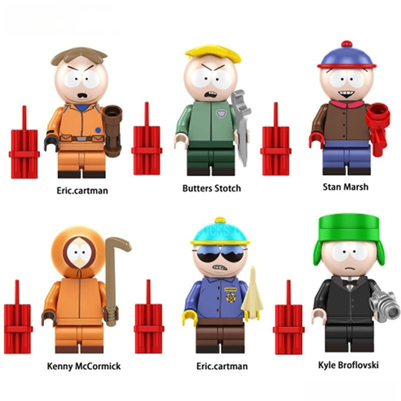 South Park LEGO Minifigures Set of 6 – Custom Cartoon Figures