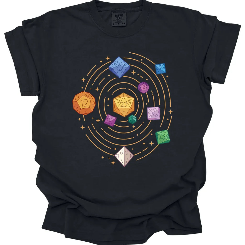 Space Dice Solar System T-shirt - Comfort Colors