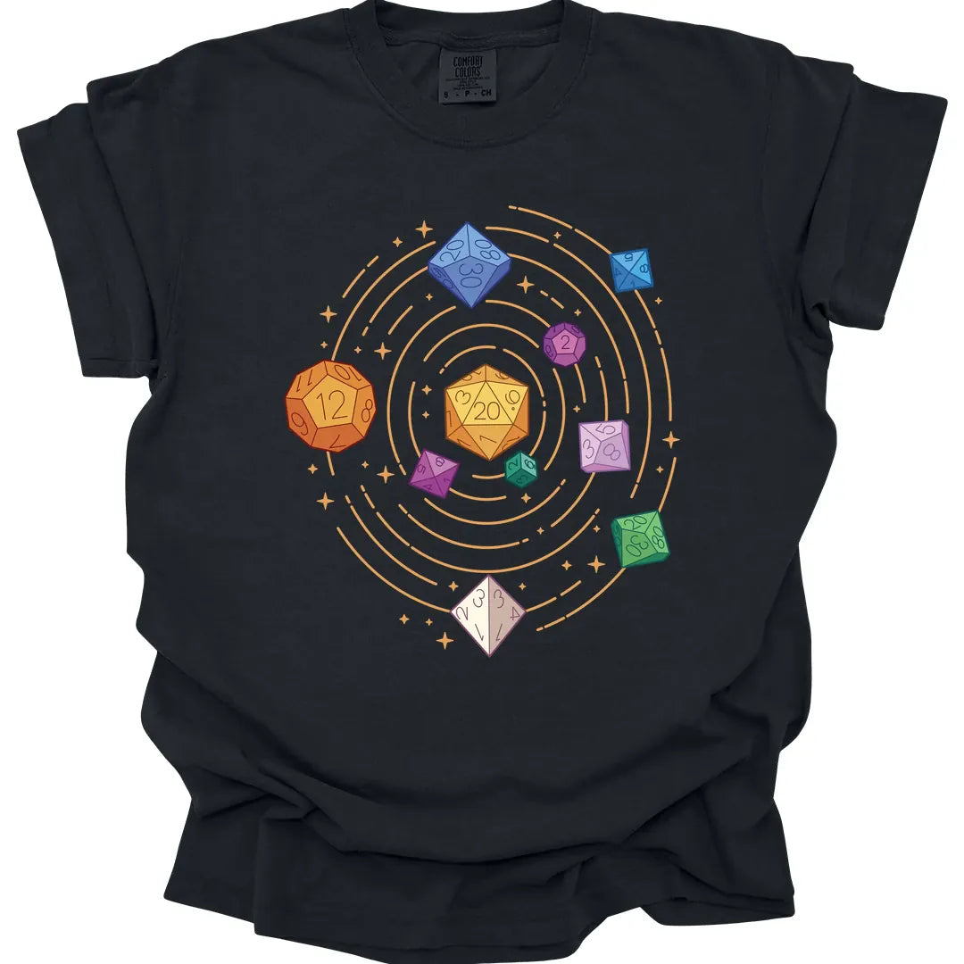 Space Dice Solar System T-shirt - Comfort Colors
