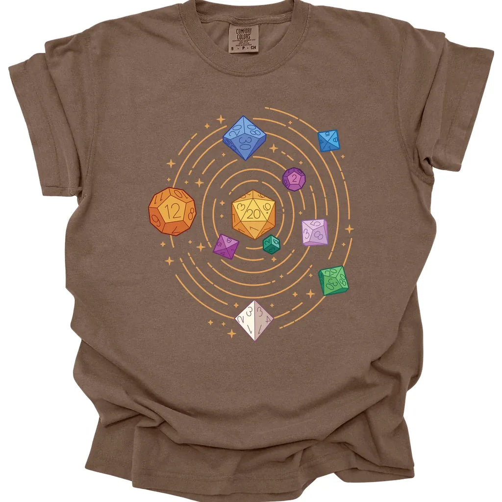Space Dice Solar System T-shirt - Comfort Colors