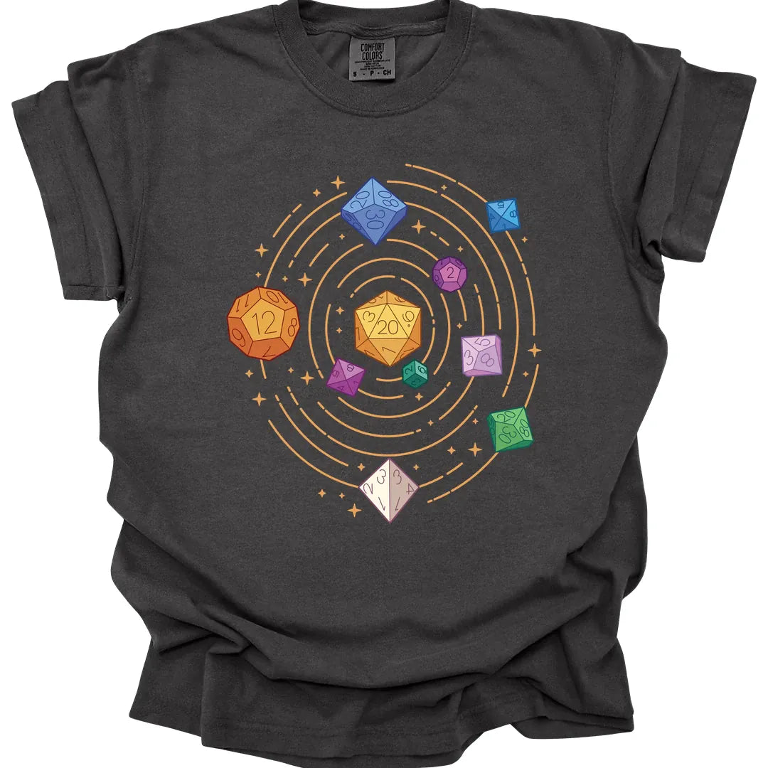 Space Dice Solar System T-shirt - Comfort Colors