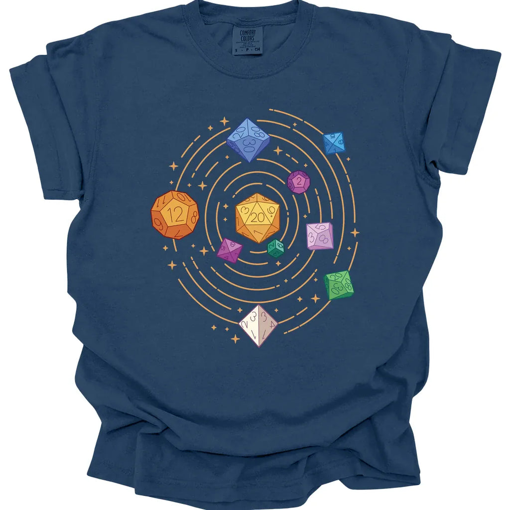 Space Dice Solar System T-shirt - Comfort Colors