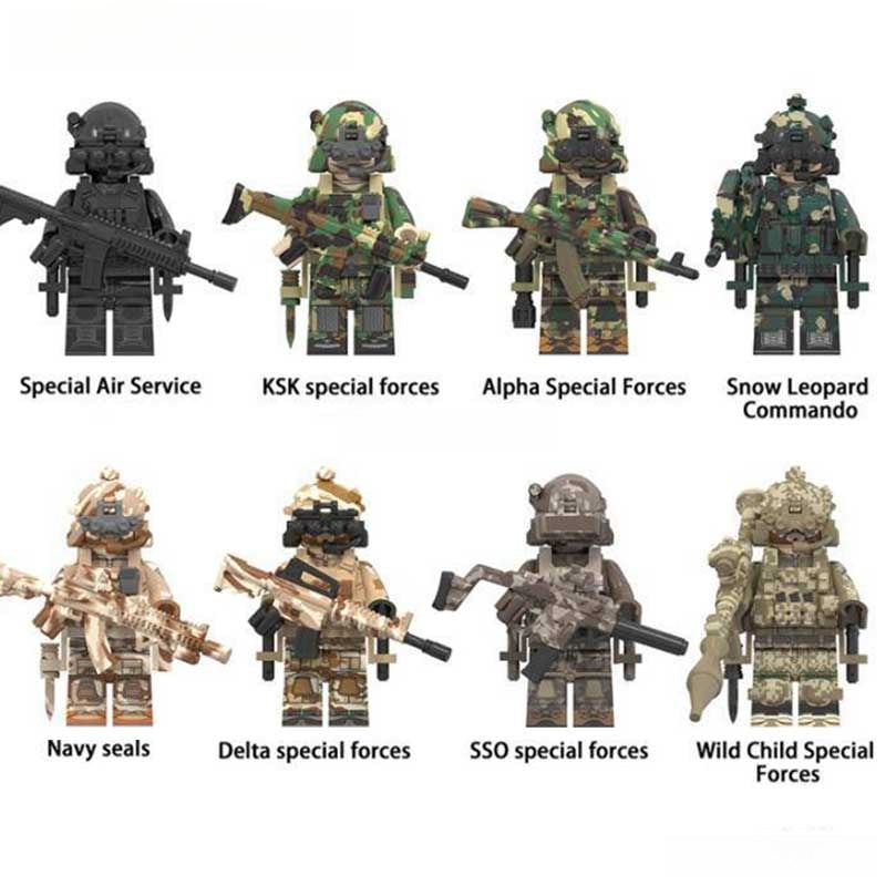 Special Forces Soldiers Set of 8 Minifigure Toy 2