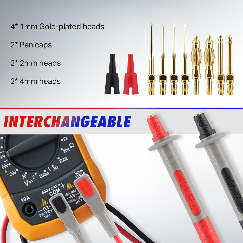 PowerBear Multimeter Test Leads Kit with Storage Bag