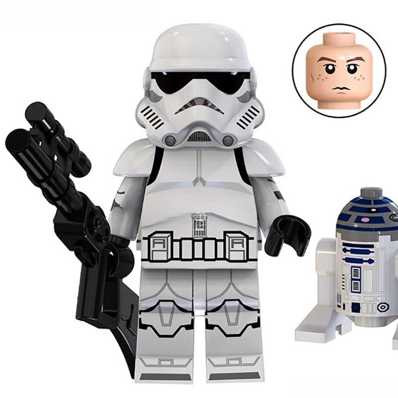 Stormtrooper & Mini R2D2 Droid Lego Star Wars Minifigures Custom Toys – Sci-Fi Collectible Set