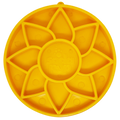 Sunflower Softie eTray Slow Feeder Dog Bowl | Soft Shallow Lick Mat | Yellow & Purple | USA Made
