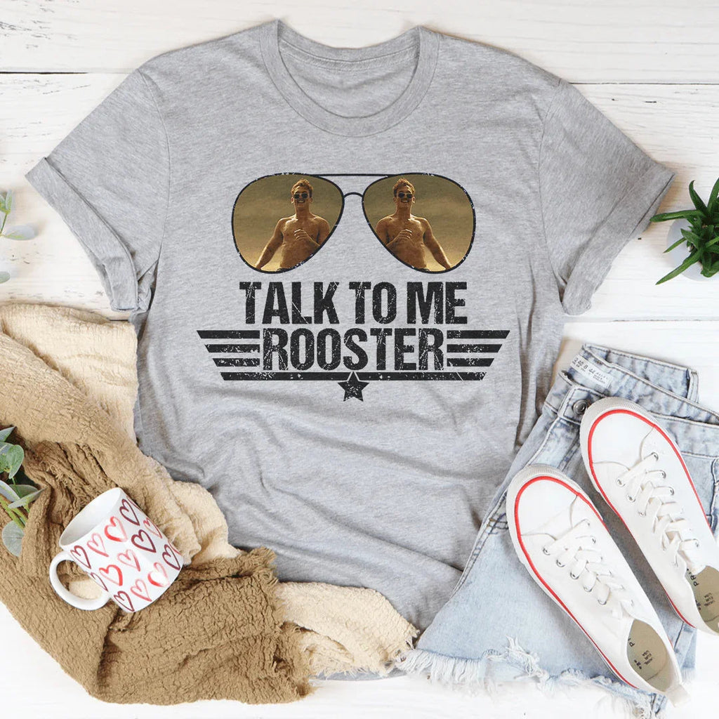 Retro Aviation Movie Graphic Top – \"TALK TO ME ROOSTER\"