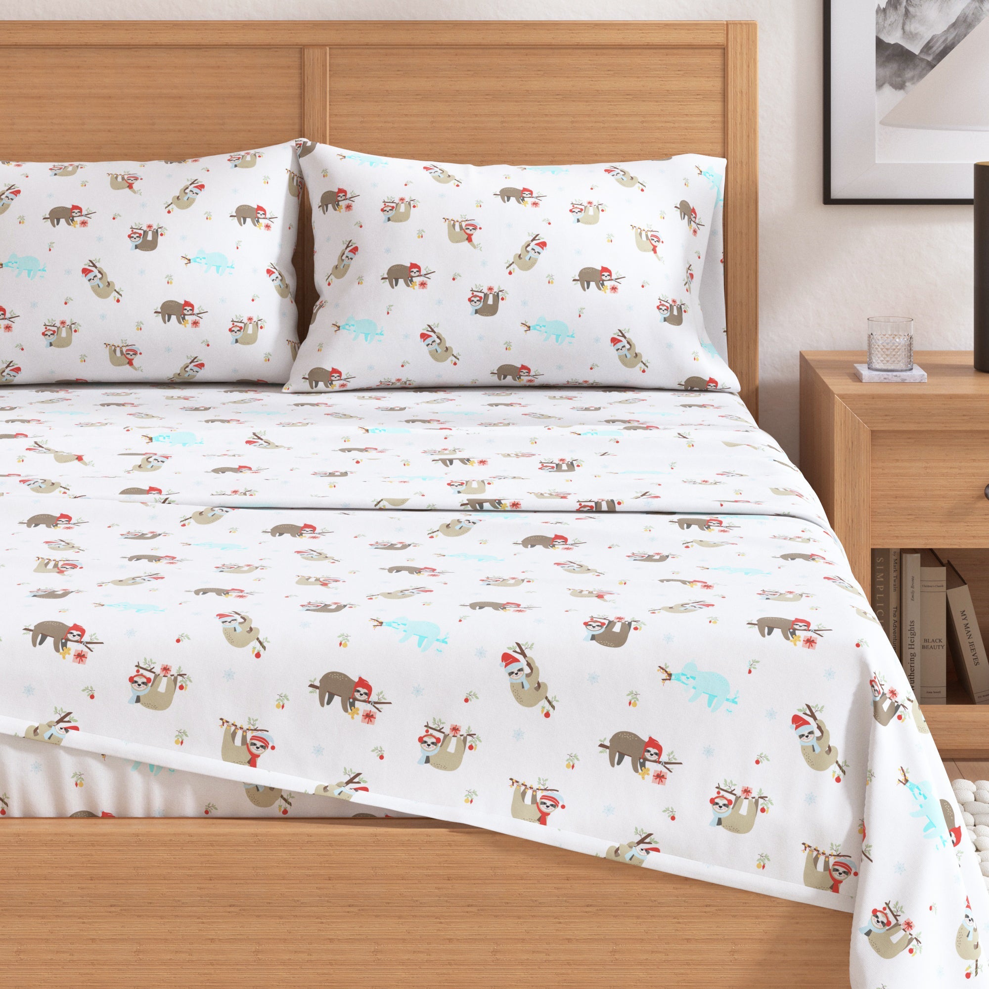 Turkish Cotton Christmas Flannel Sheet - Whittaker Collection