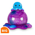 Supersized Reversible Octopus Plush: Blue & Galaxy Toy