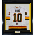 Framed Autographed/Signed Pavel Bure 35x39 Vancouver White Hockey Jersey JSA COA