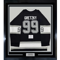 Framed Autographed/Signed Wayne Gretzky 35x39 Los Angeles Kings Black Mitchell & Ness Vintage Hockey Jersey Fanatics COA
