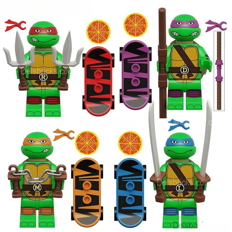 TMNT Mutant Mayhem Minifigure Set – 4-Piece