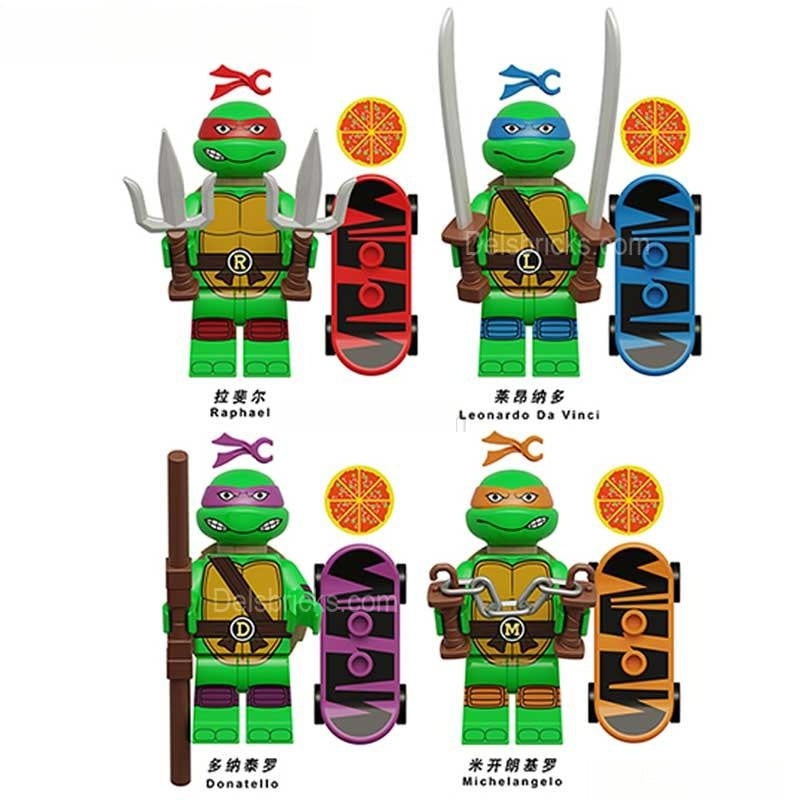 TMNT Mutant Mayhem Minifigure Set – 4-Piece