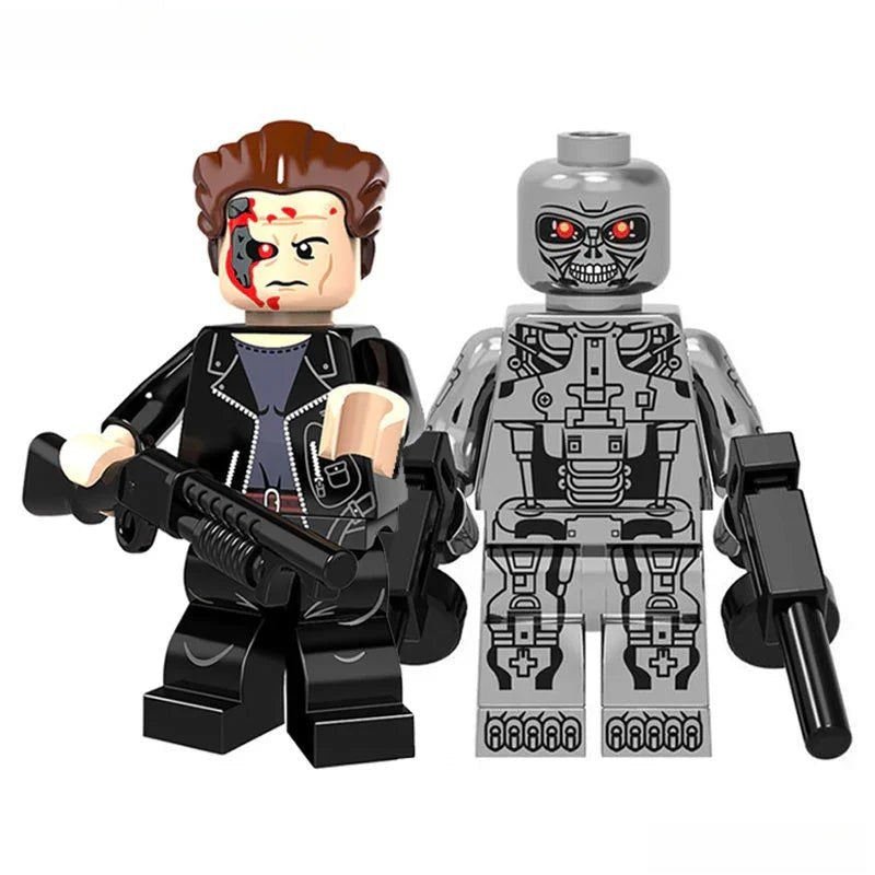 Terminator T-800 Set of 2 Lego custom Minifigures Custom toys