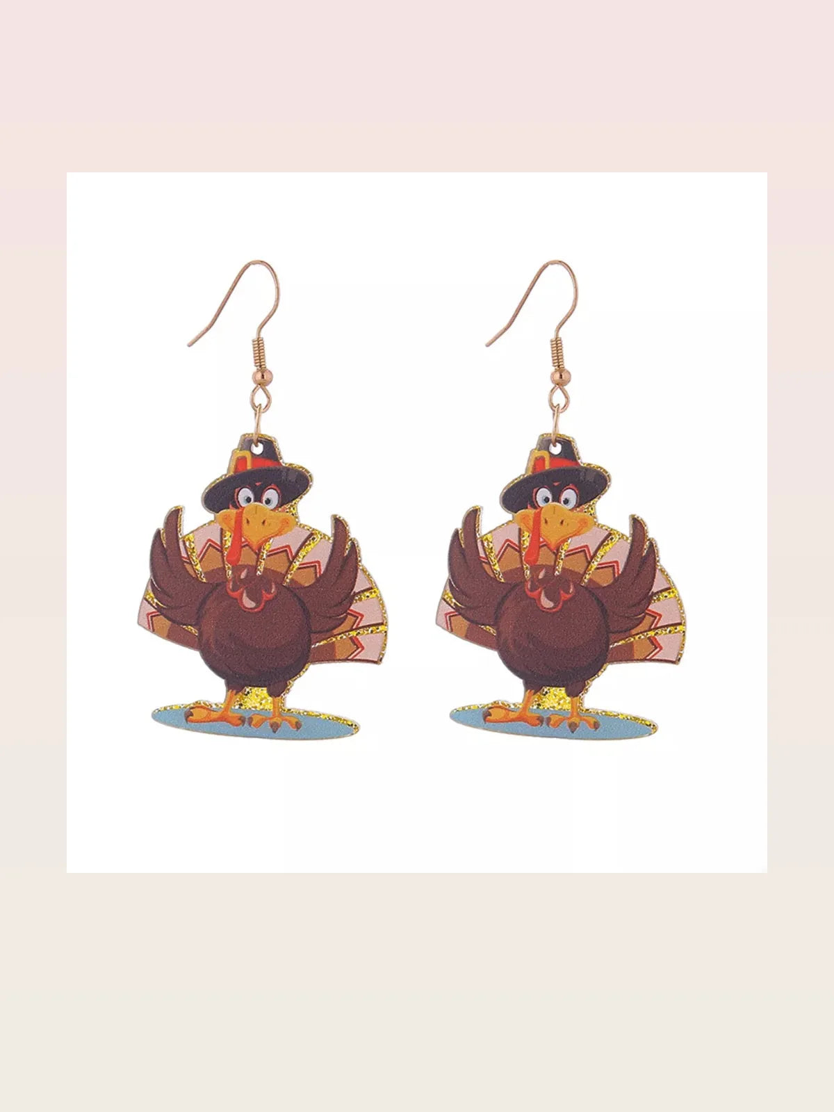 Thanksgiving Turkey Dangle Earrings