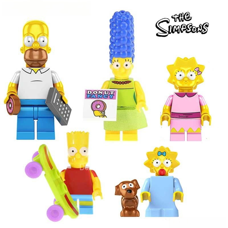 The Simpsons family of 5 Minifigure Toy 2
