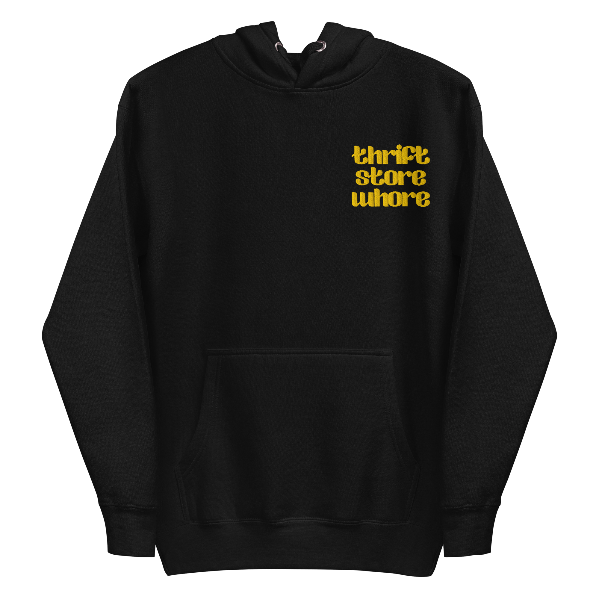 Thrift Store Whore Embroidered Hoodie