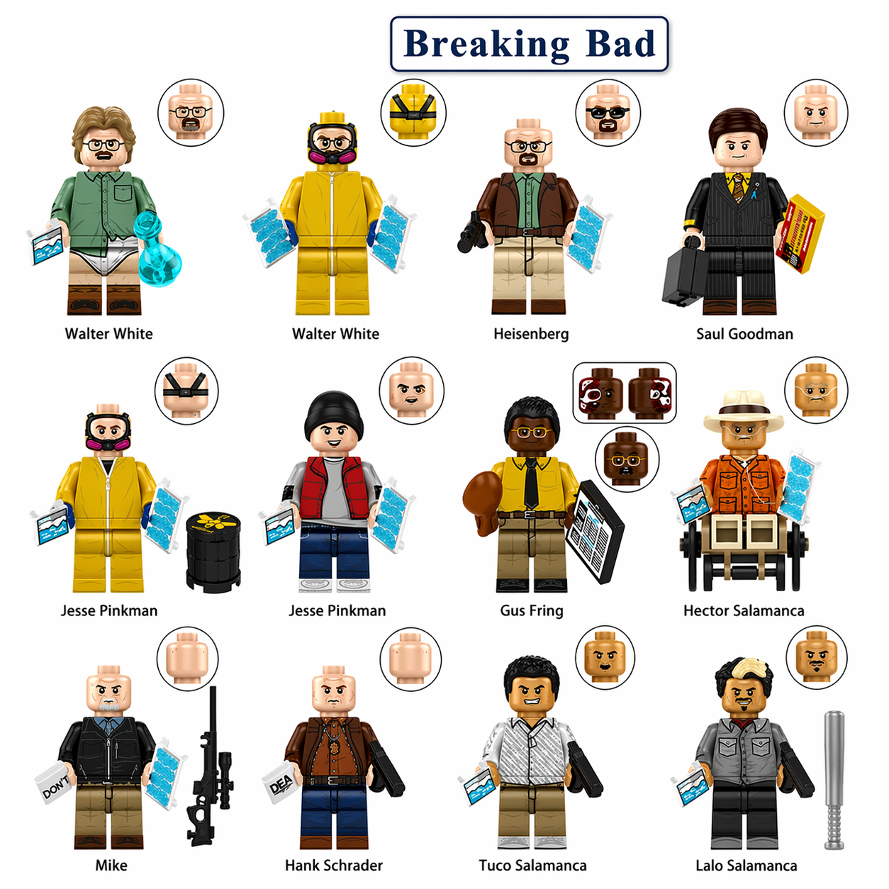Breaking Bad Set of 12 Best New Minifigure Toy S2