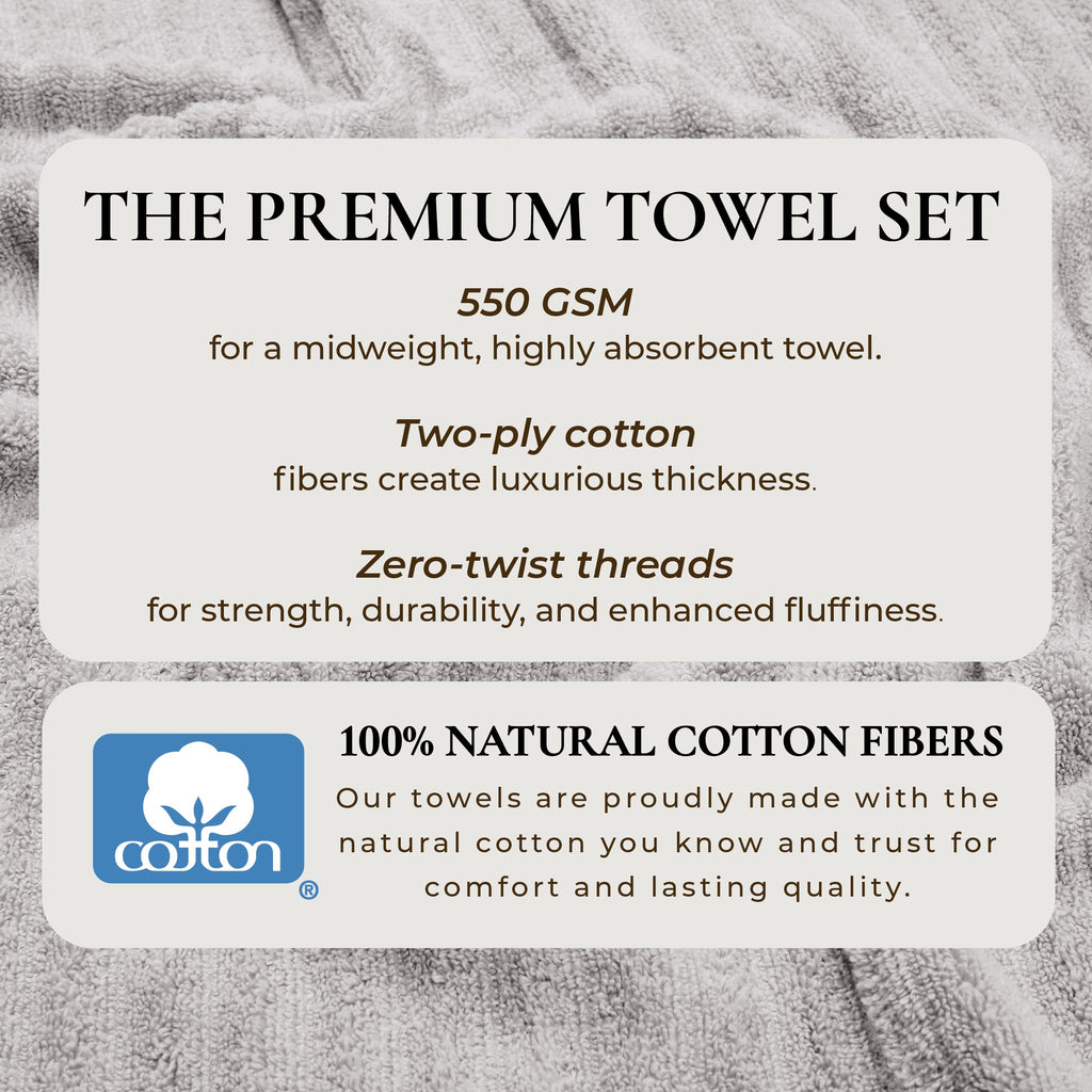 Luxury Combed Cotton Bath Towel Set - Karina Collection