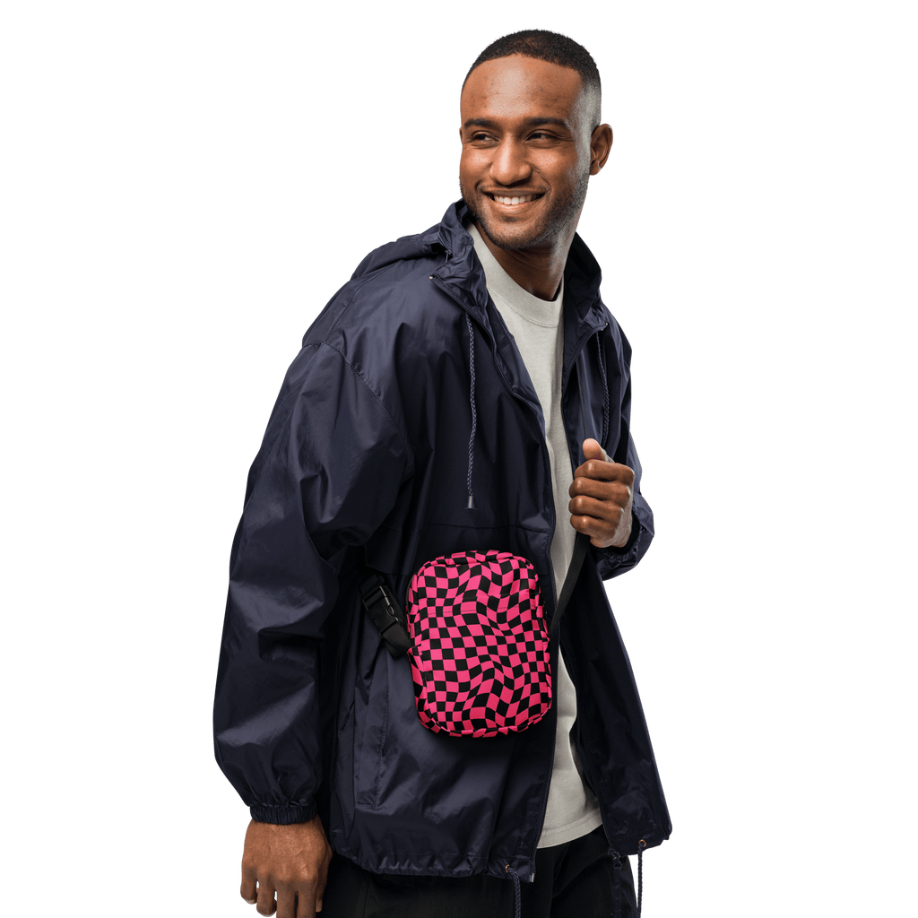 Twisted Tiles Checkerboard Crossbody Bag