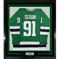 Framed Autographed/Signed Tyler Seguin 35x39 Dallas Green Hockey Jersey Beckett BAS COA
