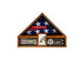 Military Veteran Flag and Medal Display Case - Shadow Box, 5' x 9 1/2' casket flag