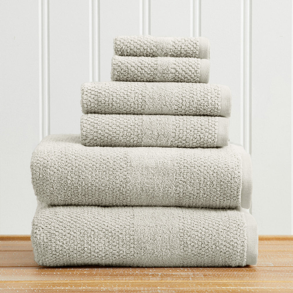 100% Cotton Woven Texture Bath Towel Set - Marbella Collection