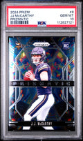 Graded 2024 Panini Prizm JJ McCarthy #8 Prizmatic Rookie RC Football Card PSA 10 Gem Mint