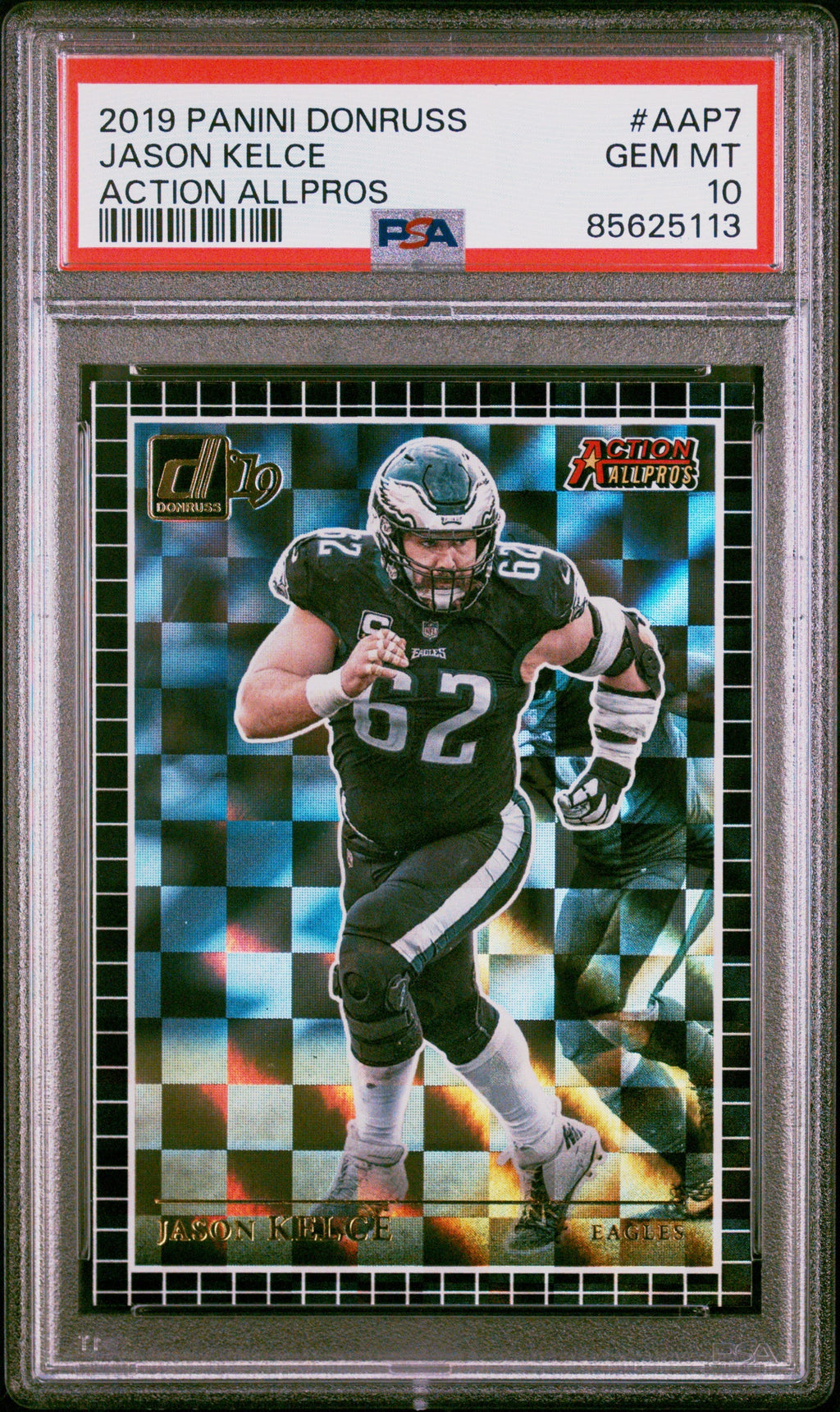 Graded 2019 Panini Donruss Jason Kelce #AAP7 Action Allpros Football Card PSA 10 Gem Mint