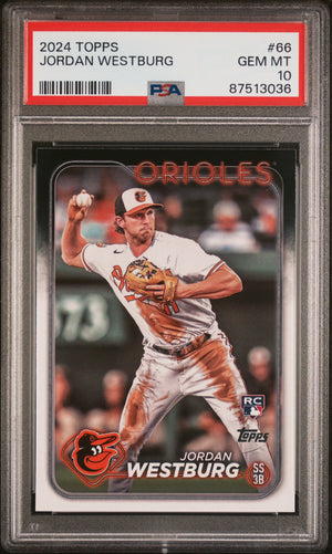 Graded 2024 Topps Jordan Westburg #66 Rookie RC Baseball Card PSA 10 Gem Mint