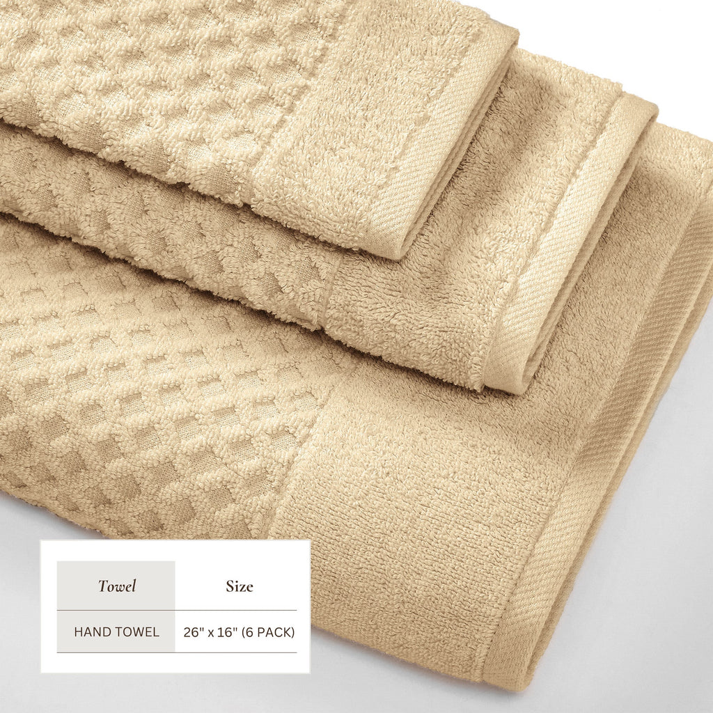 Cotton Diamond Waffle Weave Bath Towel Set - Grayson Collection
