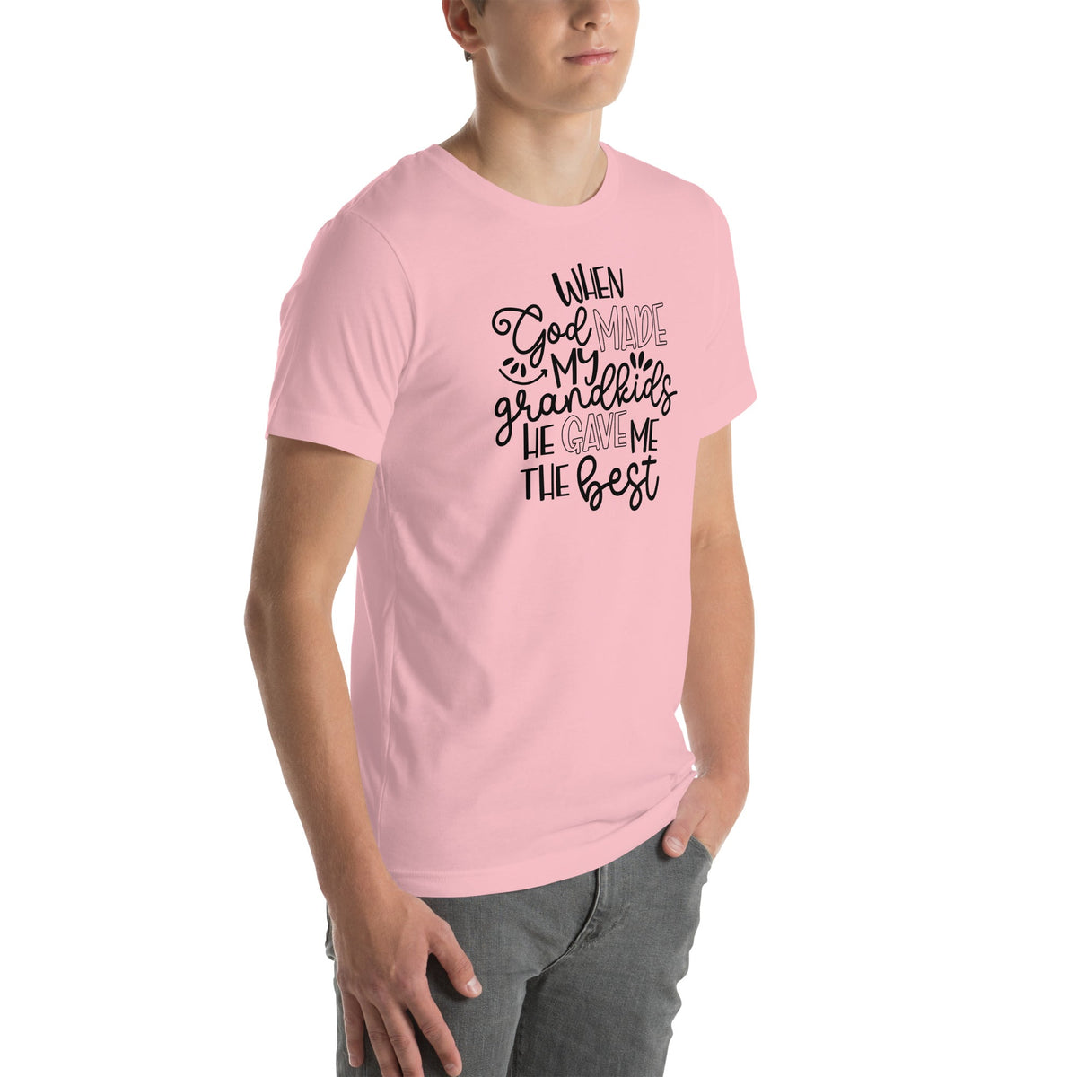 When God Made My Grandkids He Gave Me The Best Tee
