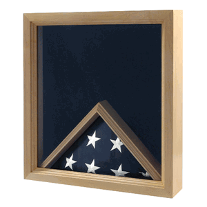 Flag Medal Display Case, Military Flag Box, Oak Military flag Box