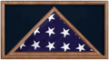Large Military Flag and Medal Display Case -Black felt with 3' X 5' flag
