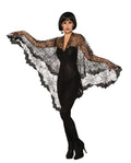 Black Lacey Bat Poncho Spiderweb Adult Pullover