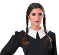 Wednesday Addams Black Pigtail Wig Costume Accessory