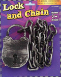 Realistic Lock and Chain Prisoner Convict Jailbird Accessory