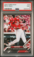 Graded 2024 Topps Now Rece Hinds #415 Rookie RC Baseball Card PSA 9 Mint