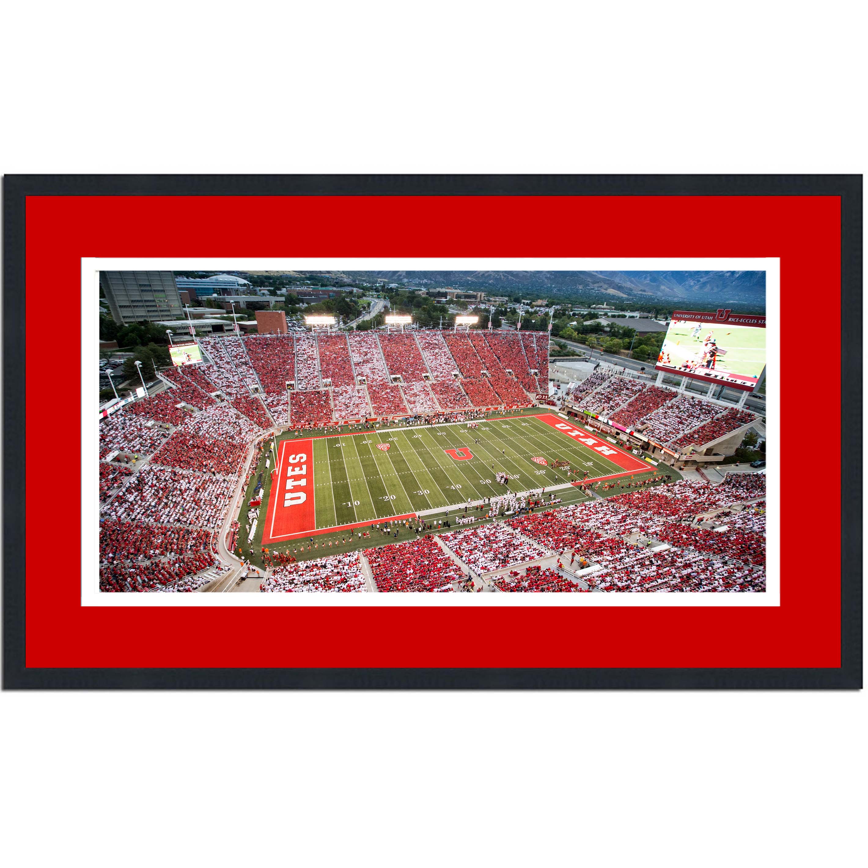 Framed Rice-Eccles Stadium Utah Utes 16x24 NCAA Football Photo Professionally Matted