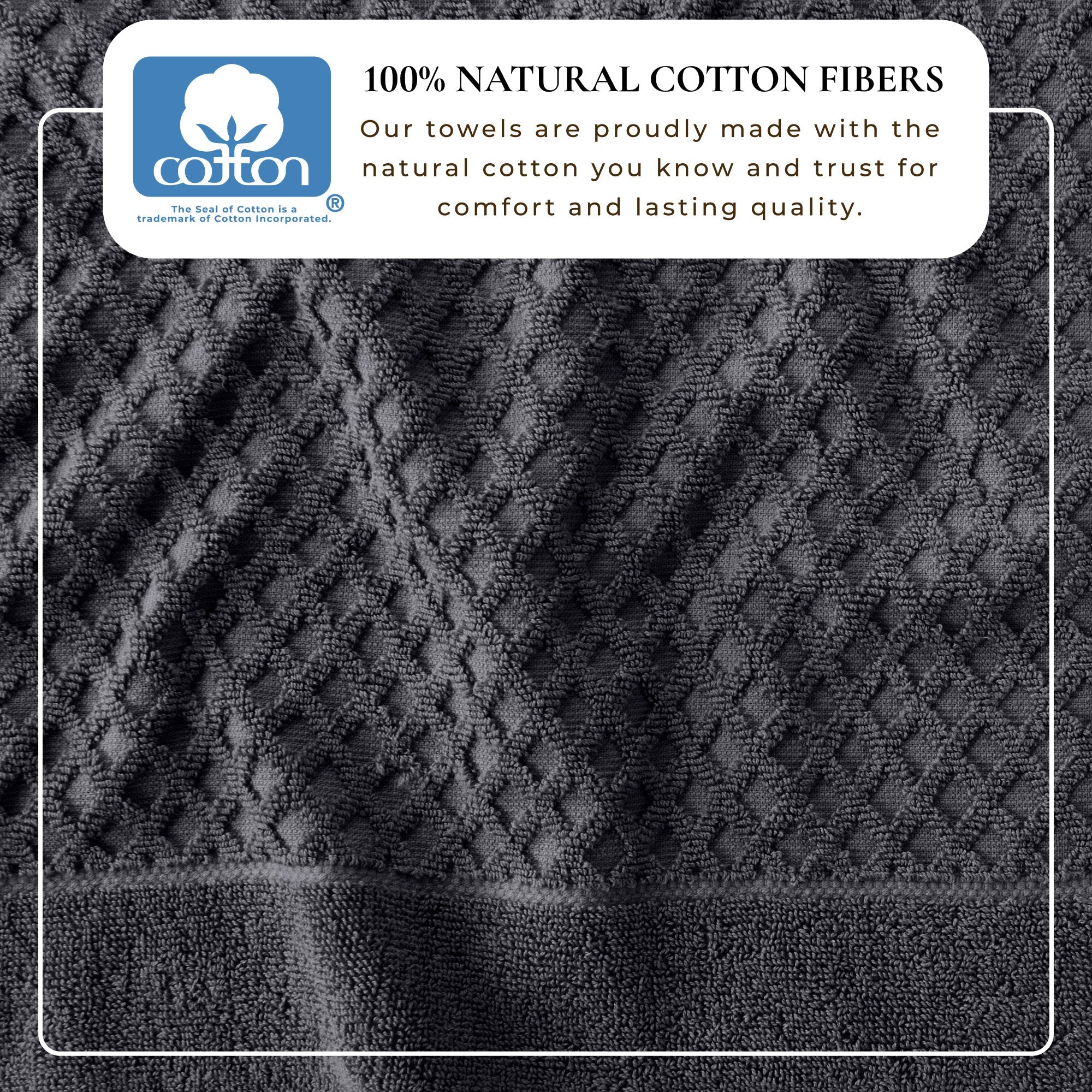 Cotton Diamond Waffle Weave Bath Towel Set - Grayson Collection