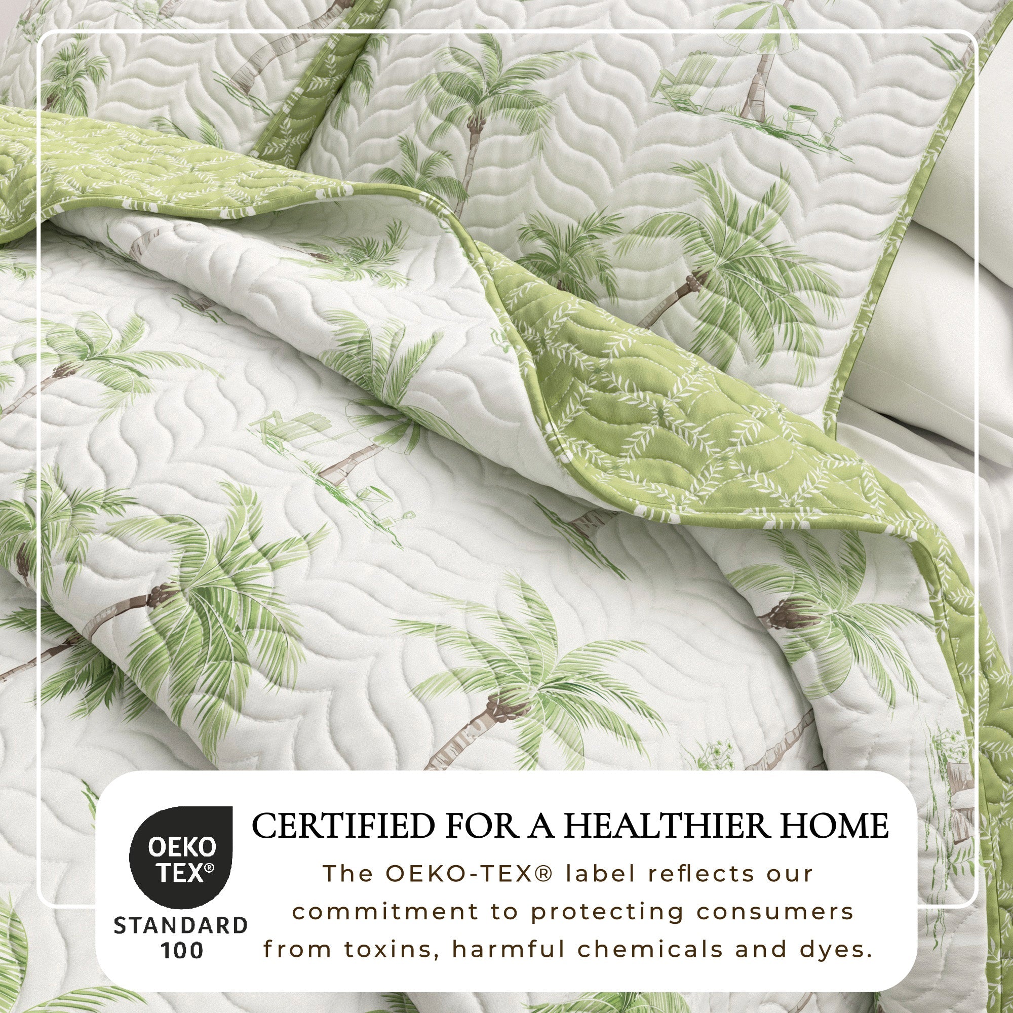 West Palm Trees Coastal Quilt Set - Coronado Collection