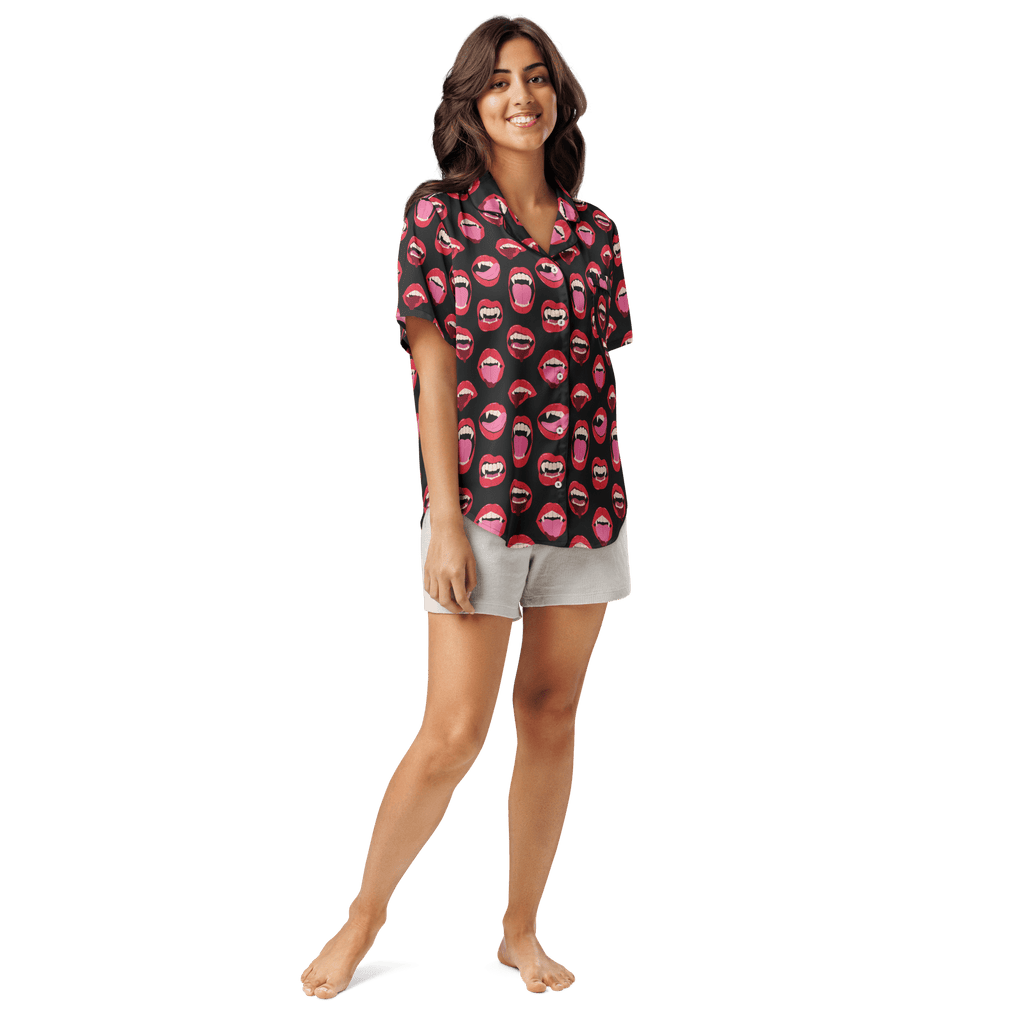Vampire Kiss Silky Pajama Top